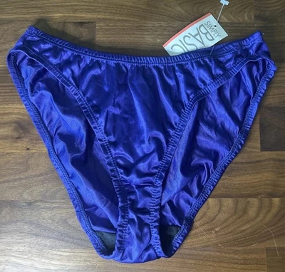 Bragas Segunda Piel De Colección Corte Alto Brillante Talla 7 Simply Basic Nylon Púrpura Oscuro Foto 1 de 4