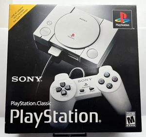 Authentic Sony PlayStation Classic Mini 2018 Video Game Console PS1 - NEW SEALED - Picture 1 of 5