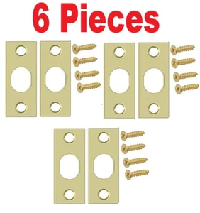 (6 Stück) 1 Zoll x 1/2 Zoll Messing Schließblech FÜR VERLÄNGERUNG BÜNDIGSCHRAUBE - Bild 1 von 3