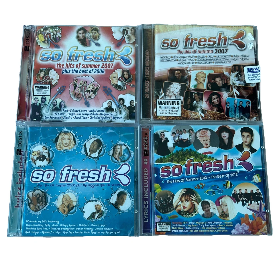 Lote a granel de CDs So Fresh x4 Country Pop Rock Dance R&B 00s compilación de música mixta Foto 1 de 4