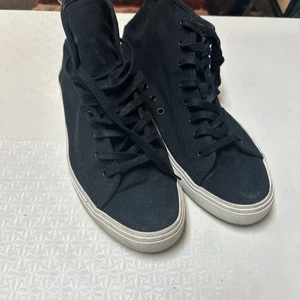 YSL Yves Saint Laurent Malibu High Top Black Panel Sneakers US 10,5 Gebraucht - Bild 1 von 14