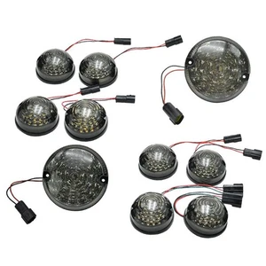 Complete Smoked LED Light Lamp Upgrade Kit Fit For Land Rover Defender 90 110 jd - Picture 1 of 7