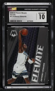 2020-21 Panini Mosaic Elevate Anthony Edwards #12 CGC 10 Gem Mint Rookie RC - Picture 1 of 3