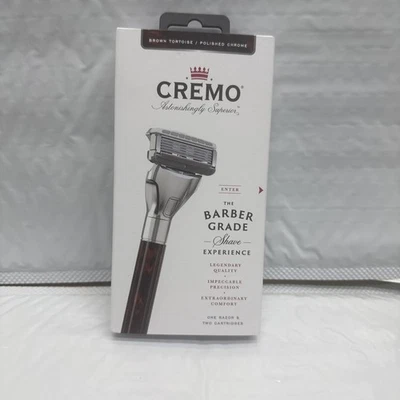 Sistema de afeitar Cremo Superior Barber Grado 5 hojas con 2 cartuchos marrón tortuga Foto 1 de 4