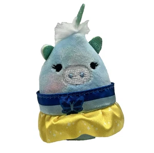 Squishmallow Squishville 2 Zoll Plüsch Mini GWEN blaues Einhorn & Kleid - Bild 1 von 7