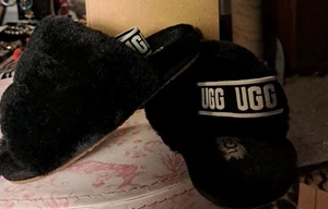 UGG KLEINKIND FLAUSCH YEAH SLIDE/SCHWARZ 1098579T GRÖSSE 7 AUTHENTISCH im Originalkarton - Bild 1 von 8