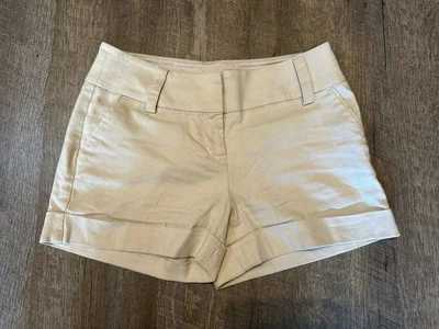 Pantalones Cortos Express Off White Crema Tostado Mezcla de Lino para Mujer Talla 2 Foto 1 de 4