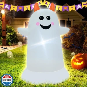 Decoración inflable de Halloween fantasma blanco de 3,5 pies decoración inflable con luz LED - Imagen 1 de 5