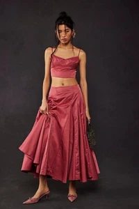New Free People Mya Maxi Skirt Size 0 MSRP: $300 Pink - Picture 1 of 4