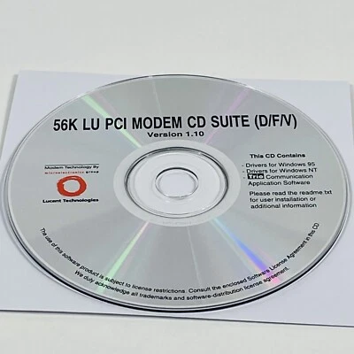56K LU PCI Modem CD Suite (D/F/V) Version 1.10 - Image 1 of 2