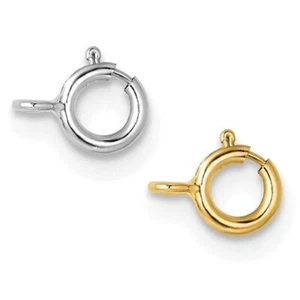 4 pcs 14K Yellow Or White Gold 4.5mm Spring Ring Clasp w/ Open Ring - Picture 1 of 1