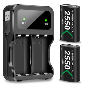 Batterie 2x2550mAh pour Xbox Series X support de charge 1 batteries rechargeables