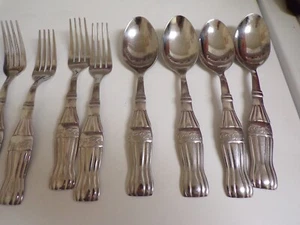 1980 Vintage Coca-Cola Cafe Gibson Stainless Silverware Set 14 Pieces - Picture 1 of 2