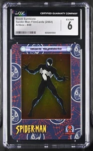 Schwarzer Symbiont Spider-Man FilmCardz Kostüm Sub-Set Bewertung 6 EX/NM - Bild 1 von 2