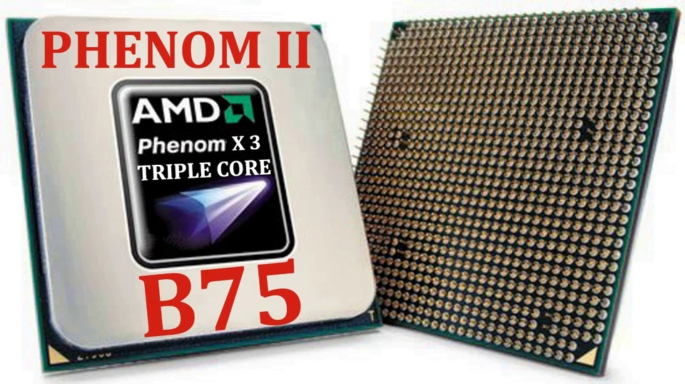 PROCESSORE SOCKET AM2+ AM3 PHENOM II B75 TRIPLE CORE X 3 _ 3.0 GHZ 64 BIT L3 6MB - Immagine 1 di 1