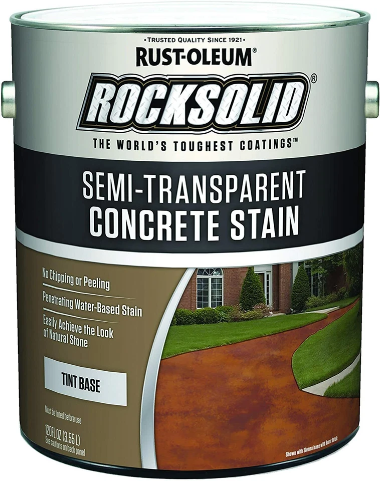 2 Pk Rust-Oleum RockSolid 1 Gal Semi-Transparent Tint Base Concrete Stain 239418 - Image 1 of 1