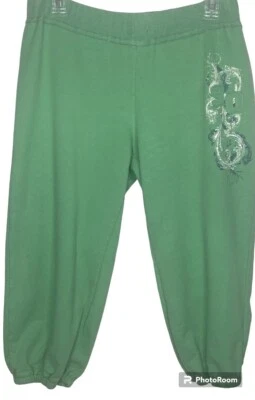 Pantalones deportivos Mike’s Capri para mujer M verde blanco cachemir con 90 en la pierna sin cordón Foto 1 de 4