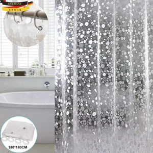 3D 180 x 180 cm Duschvorhang Wasserdicht Anti Schimmel Antibakteriell+ 12 Ringe - Bild 1 von 13