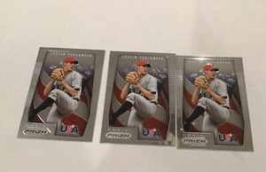 2012 Prizm USA 3x RcJUSTIN VERLANDER Detroit Tigers Houston Astros BASEBALL CARD