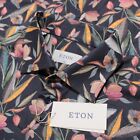 Eton Neu mit Etikett schmale Passform Kleid Shirt Größe 41 16 Zoll blau/mehrfarbig Blumenmuster 100 % Baumwolle