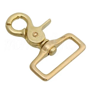 Messing Vierkant Gurtband Wirbel Trigger Clip Karabinerhaken 40 mm - Bild 1 von 5