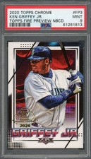 Ken Griffey Jr. 2020 Topps Chrome Topps Fire Preview NBCD #FP3 PSA 9