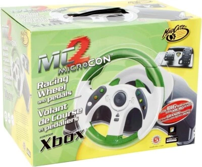Mad Catz MC2 MicroCON Racing Wheel and Pedals for Xbox NEW in Original Box - Image 1 of 4
