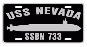 USS NEVADA SSBN 733 Nummernschild Auto LKW Wohnmobil U S Navy Militär P01 SSP - Bild 1 von 1