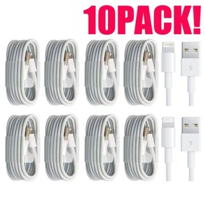 10 Pack Charging Cable Charger Power Cord For iPhone X 11 12 13 14 Pro Max Plus - Picture 1 of 3