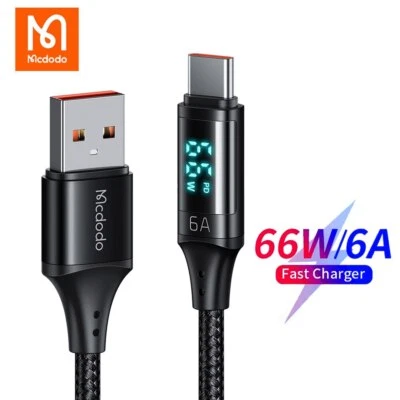 Mcdodo LED Digital Display USB C SuperCharge Cable 66W PD 6A Charging for Huawei - Image 1 of 4