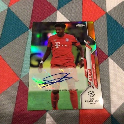 David Alaba /25 made Auto Orange Ref 2019-20 TOPPS CHROME UEFA CHAMPIONS LEAGUE  - Image 1 of 2