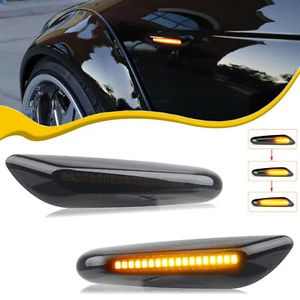 For BMW E82 E88 E90 E92 Smoke Lens LED Side Marker Lights Signal Blinker Lamps - Picture 1 of 10