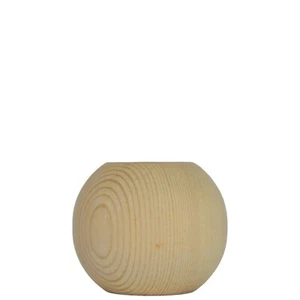 * JUEGO DE CUATRO Pinos Pequeños Panos Lisa Madera Pies 66mm Diámetro X 56mm Pie Alto * - Imagen 1 de 2