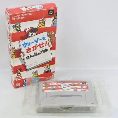 WALLY WO SAGASE Where's Waldo Super Famicom No Instruction 9271 Nintendo sf - Image 1 of 4