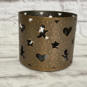 Portavelas Bath and Body Works grande 3 mecha 14,5 oz pan de jengibre hombre estrella corazón - Imagen 1 de 5