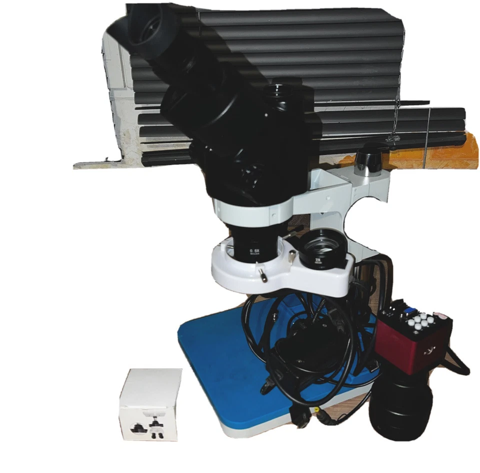 AmScope 7X-45X Zoom Stéréo Inspection Microscope+144-LED+3MP Caméra Numérique - Photo 1/1