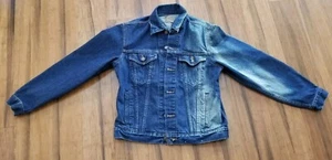 Vintage Plain Pockets Denim Button Trucker Jean Jacket Men's Size 40R JC Penney - Picture 1 of 8