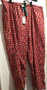 Vineyard Vines Red Santa Whale Tree Print Lounge Sleep Pants Plus Sz 3x NWT - Picture 1 of 5