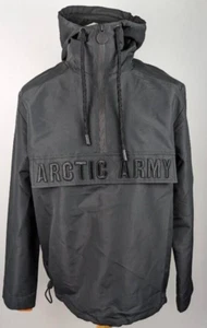 ARTIC ARMY Windbreaker Mens Jacket Size UK Medium Black NEW - Picture 1 of 5