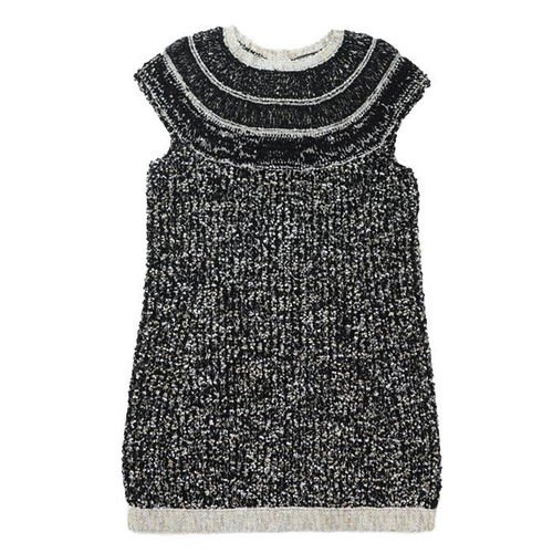 Abito Chanel filato glitter maglia bottoni egiziani donna nero oro taglia 38