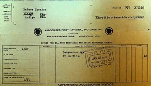 Fattura Prima Foto Nazionale Associata 29 Gennaio 1923 Età Pericolosa - Foto 1 di 1