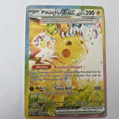 2024 POKEMON SSP EN-SURGING SPARKS SPECIAL ILLUSTRATION RARE PIKACHU EX  NM - image 1 of 4