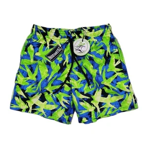 Vilebrequin Swim Trunks Moorea Blue Medium Mens Shorts Birds Bleu Marine NWT - Picture 1 of 8