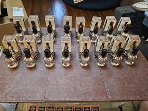 Complete Set of 32 Vintage AVON Chess Pieces Aftershave Bottles, All Are Full - Picture 1 of 18