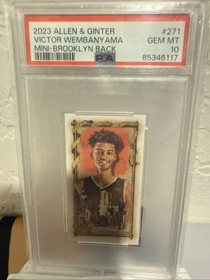 2023 Allen Ginter Mini Brooklyn Back /25 #271 Victor Wembanyama PSA 10 RC Spurs - Image 1 of 4