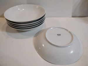 THOMAS Set of 6 White Round 7.5" Plate Bowl Dish  Rosenthal Germany Porcelain - Picture 1 of 4