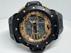 Custom Mod Hand Painted Dial Digital Sport Watch Large New Battery. “Dirt” 1/1 - Picture 1 of 12