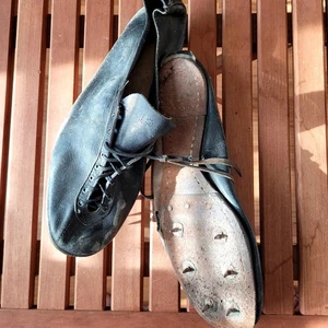 Vintage 1930s Track & Field Sprinter Cleats Low Top For Display Only - Picture 1 of 6