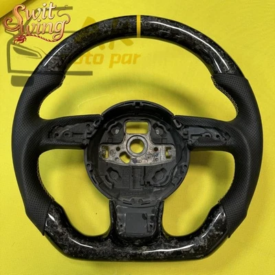 Volante de fibra de carbono forjado para Audi B8 A3 A4 S3 S4 S5 S6 S7 S8 2013-2017 Foto 1 de 4