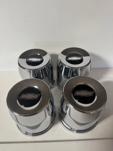 4 CHEVY/ CHROME CENTER CAPS 6 LUG  CENTERLINE WHEELS  4.25 OD 4x4 TRUCK - Picture 1 of 2
